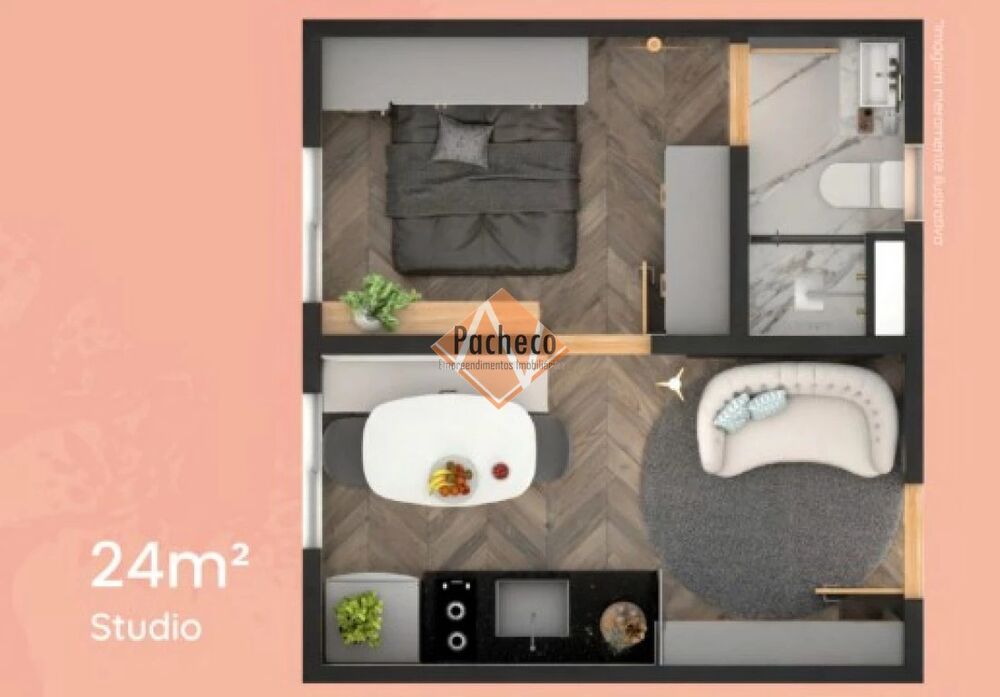 Apartamento, 1 quarto, 24 m² - Foto 3