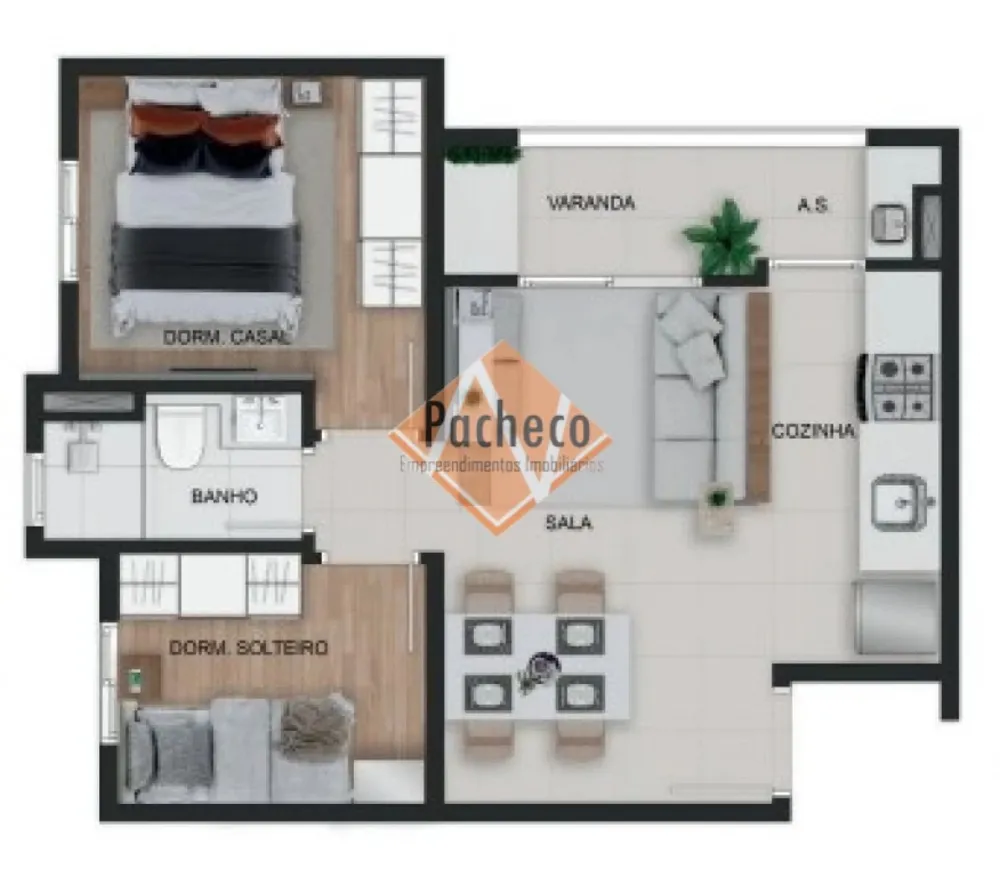 Apartamento, 2 quartos, 40 m² - Foto 3
