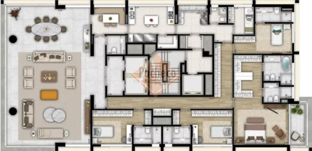 Apartamento à venda com 4 quartos, 358m² - Foto 3