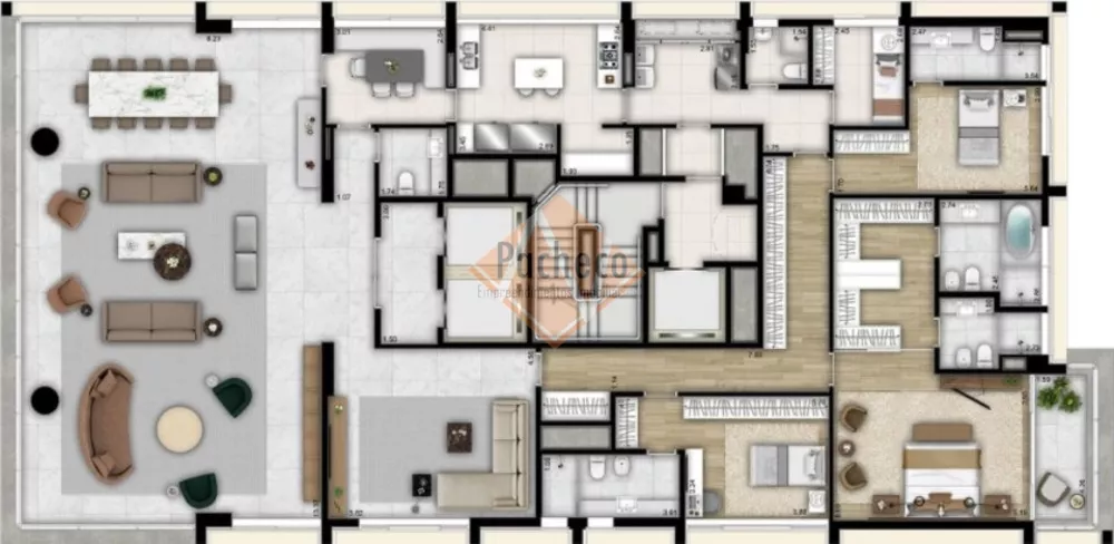 Apartamento à venda com 4 quartos, 358m² - Foto 4