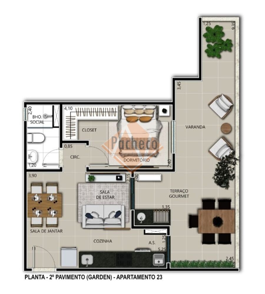 Apartamento, 2 quartos, 43 m² - Foto 3