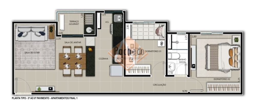 Apartamento, 2 quartos, 43 m² - Foto 4