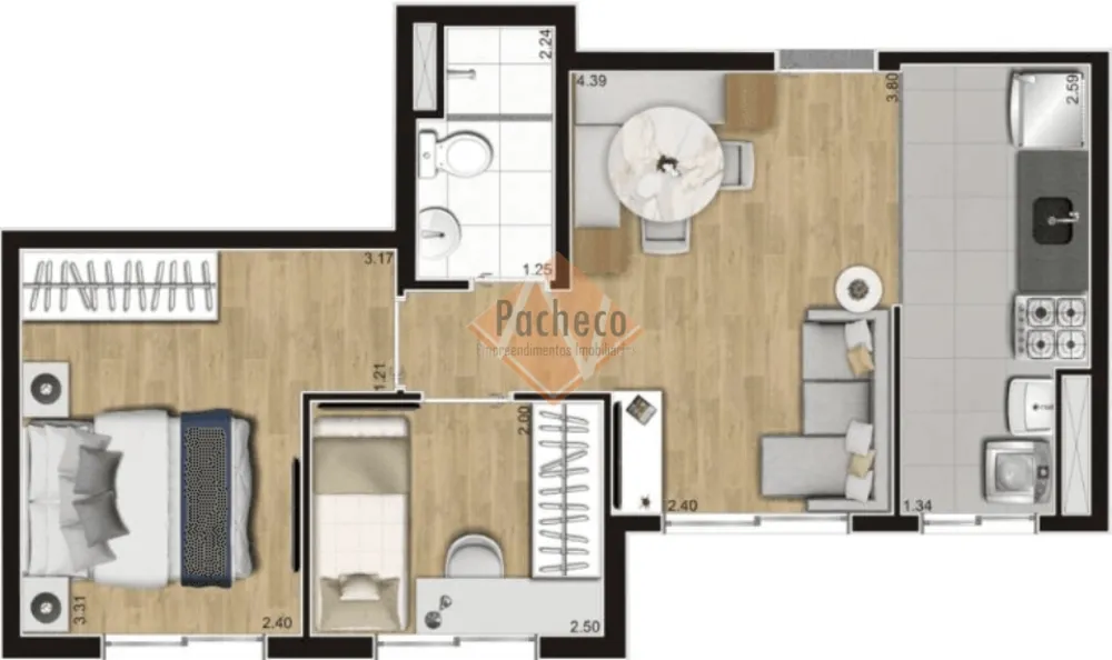 Apartamento, 2 quartos, 38 m² - Foto 19
