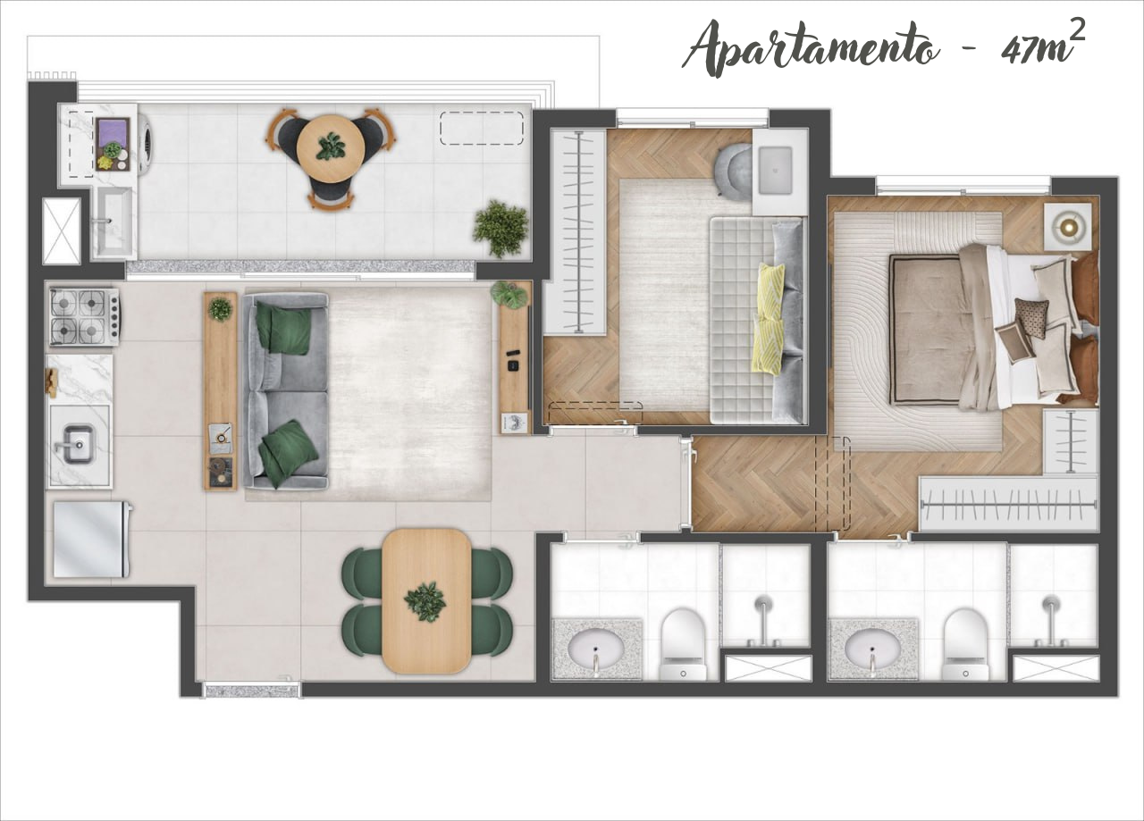 Apartamento à venda com 2 quartos, 49m² - Foto 10