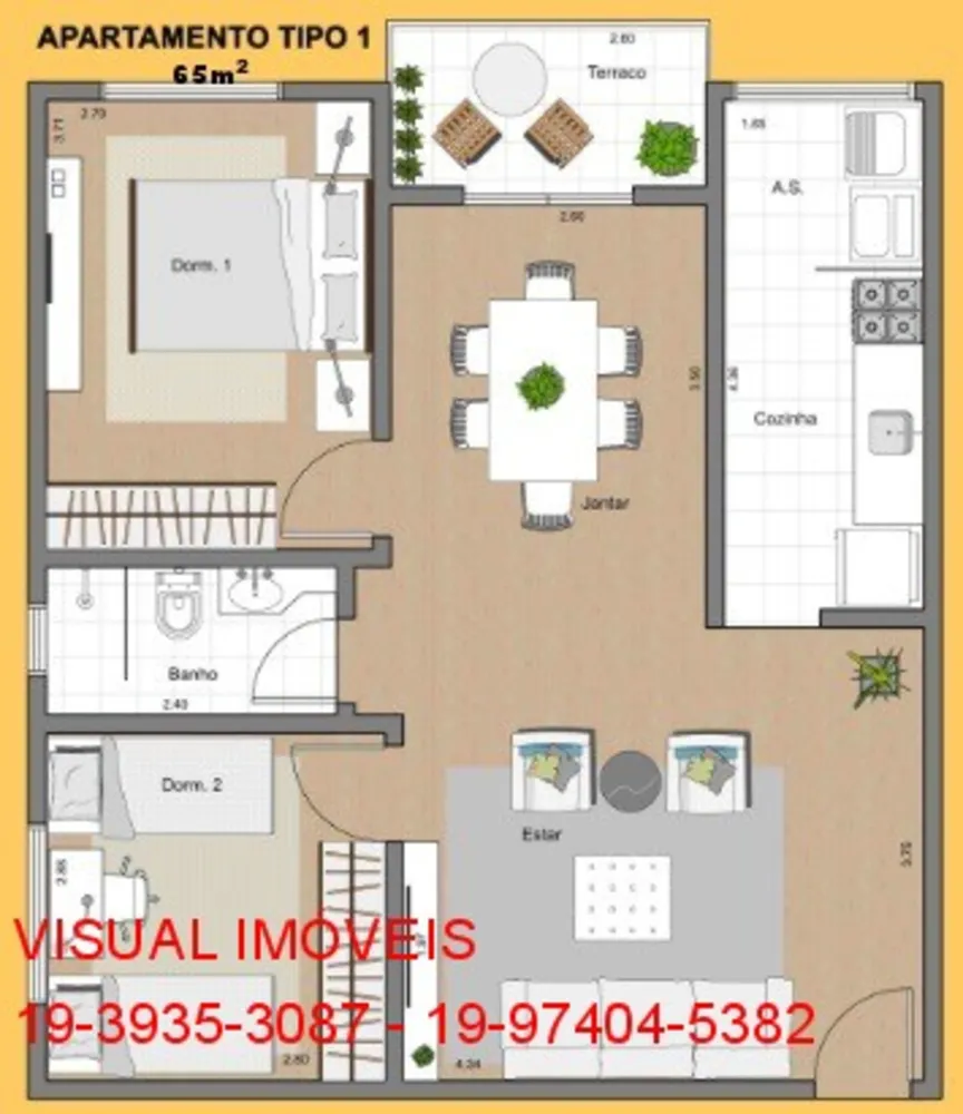 Apartamento, 2 quartos, 55 m² - Foto 3