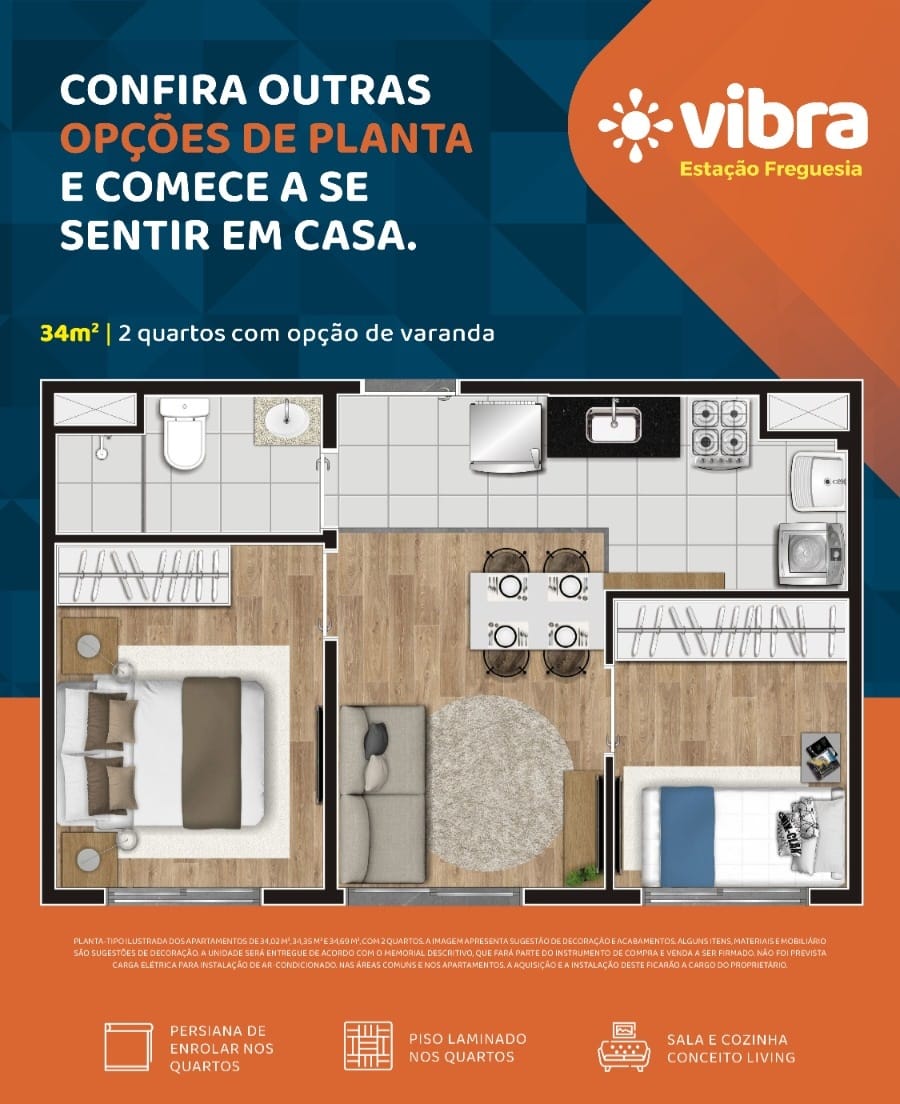 Apartamento à venda com 2 quartos, 37m² - Foto 5