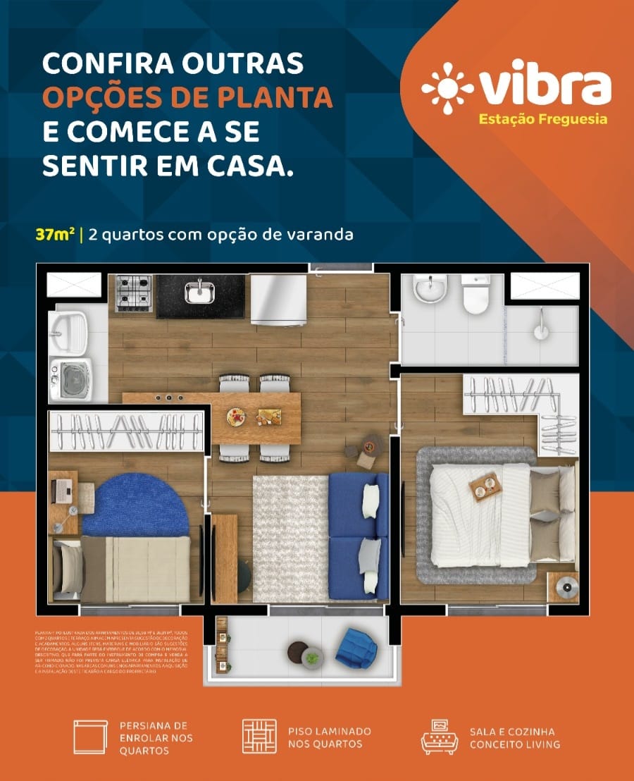 Apartamento à venda com 2 quartos, 37m² - Foto 8