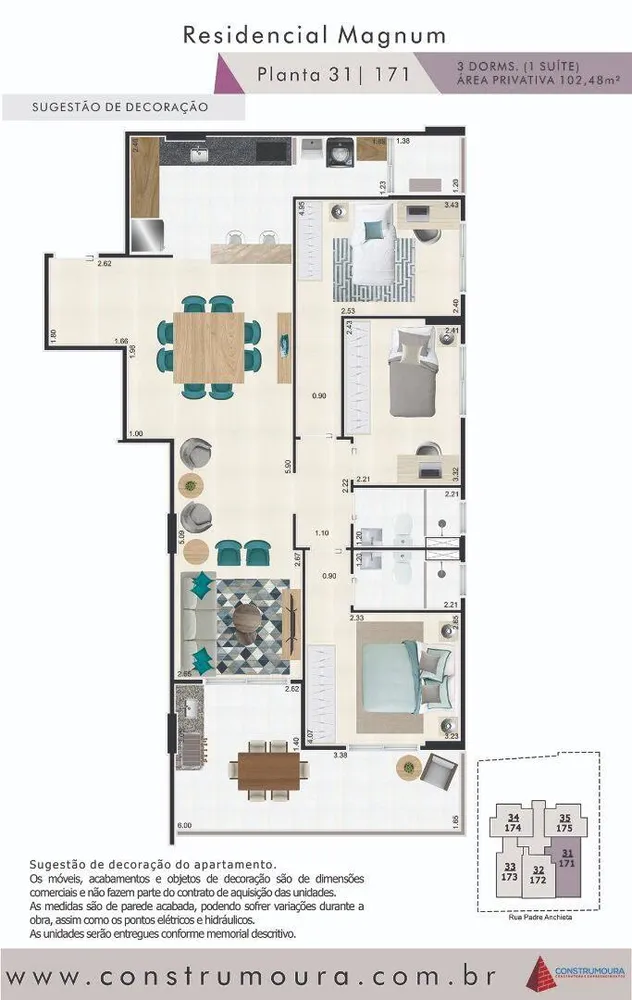 Apartamento, 3 quartos, 102 m² - Foto 3
