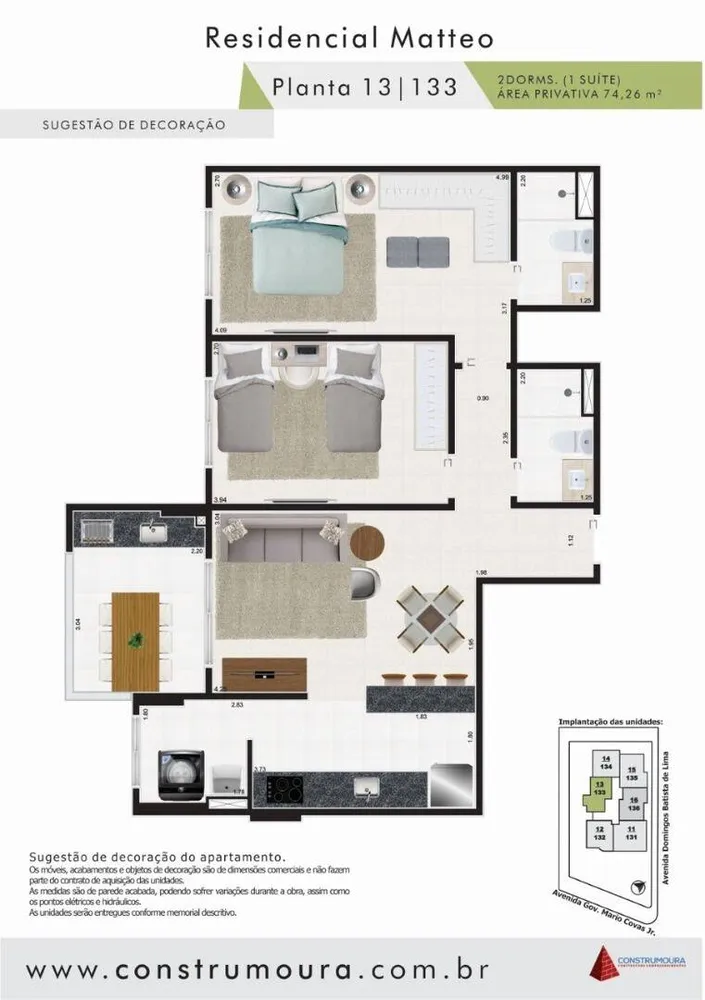 Apartamento, 2 quartos, 74 m² - Foto 13