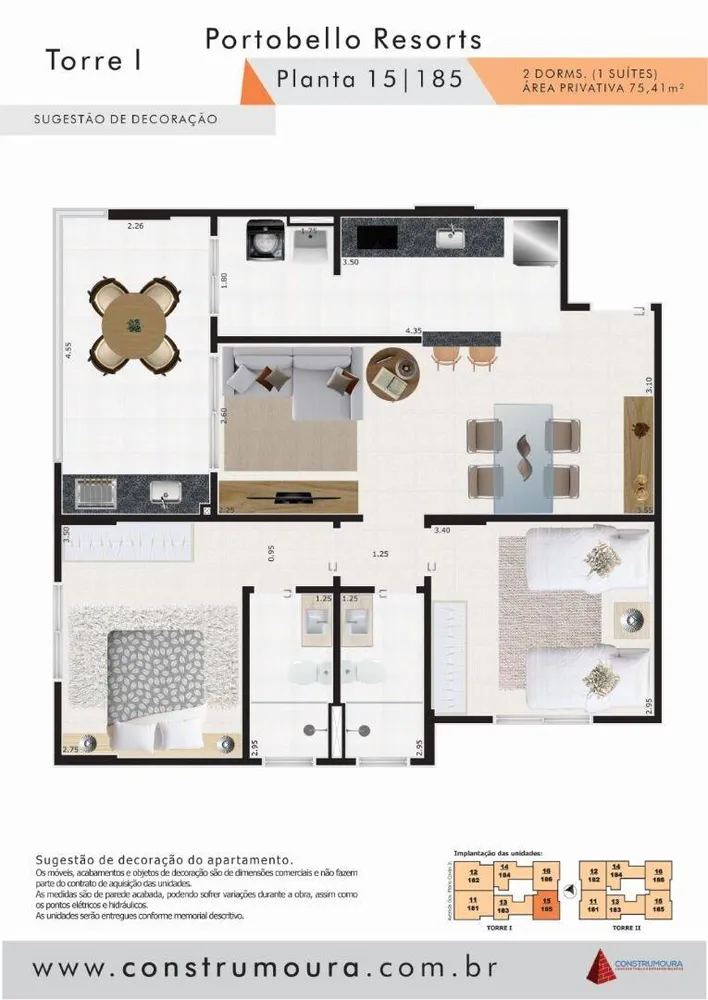 Apartamento, 2 quartos, 75 m² - Foto 3