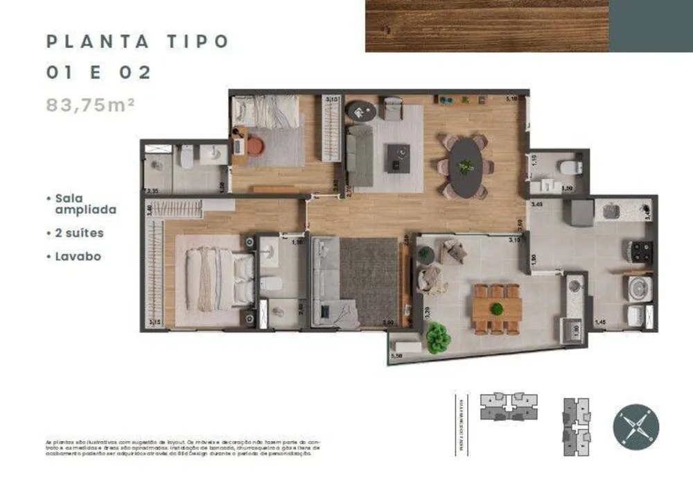Apartamento, 2 quartos, 83 m² - Foto 4