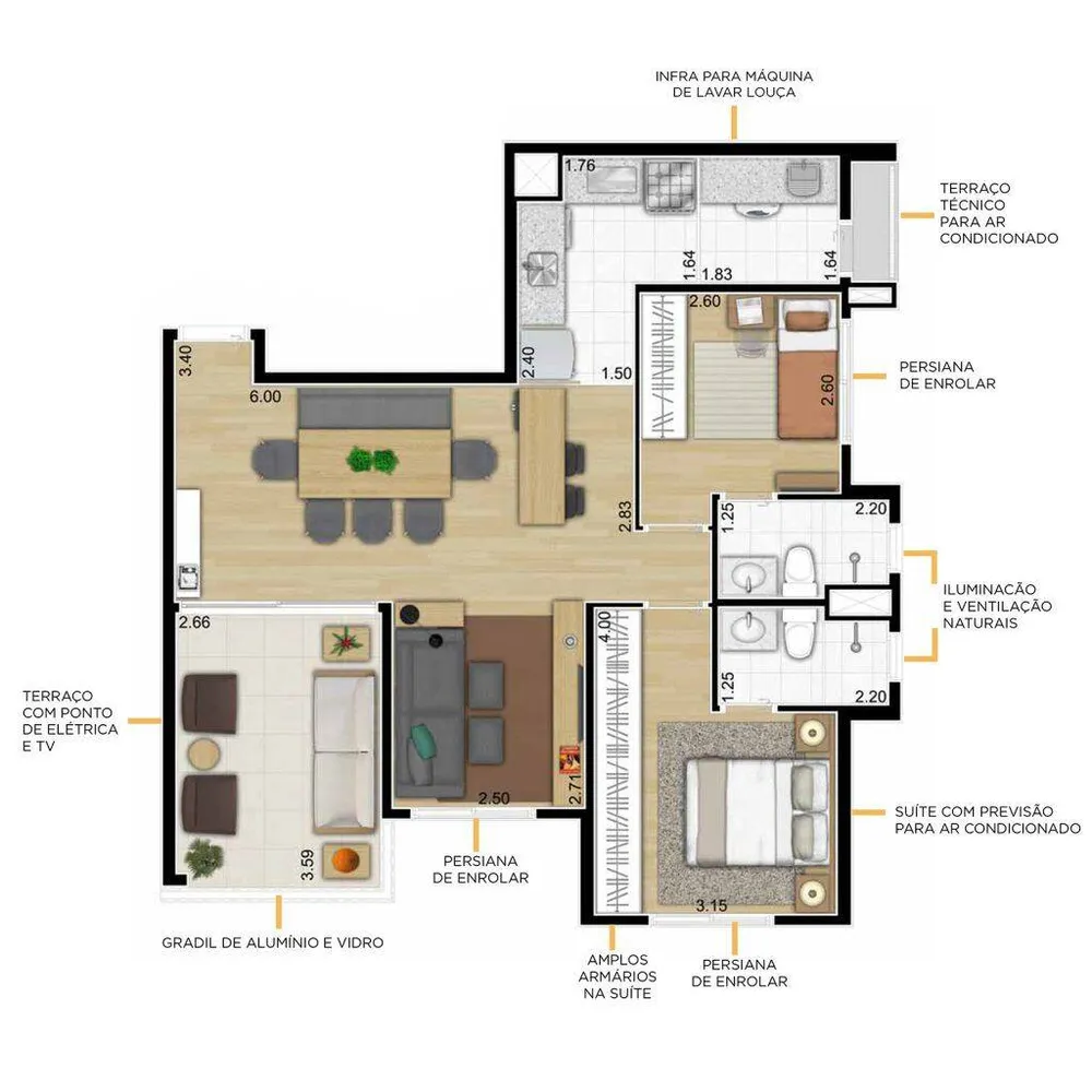 Apartamento, 3 quartos, 76 m² - Foto 14