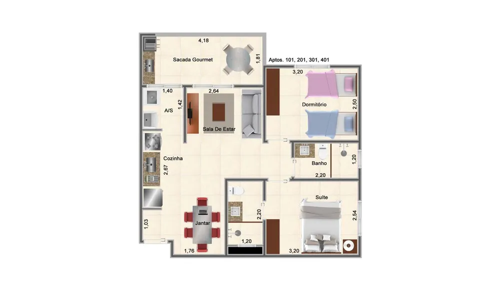 Apartamento, 2 quartos, 56 m² - Foto 10