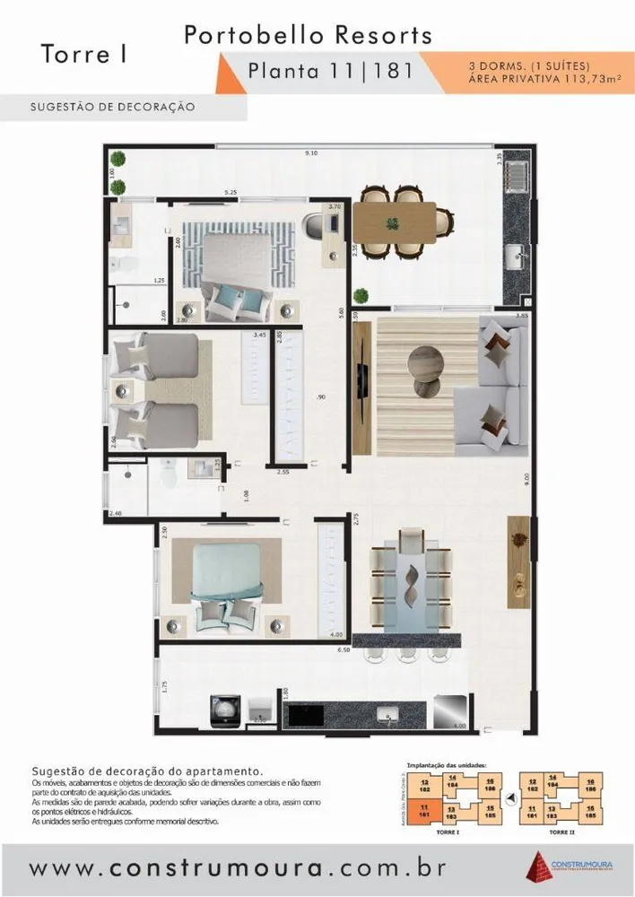 Apartamento, 3 quartos, 113 m² - Foto 1