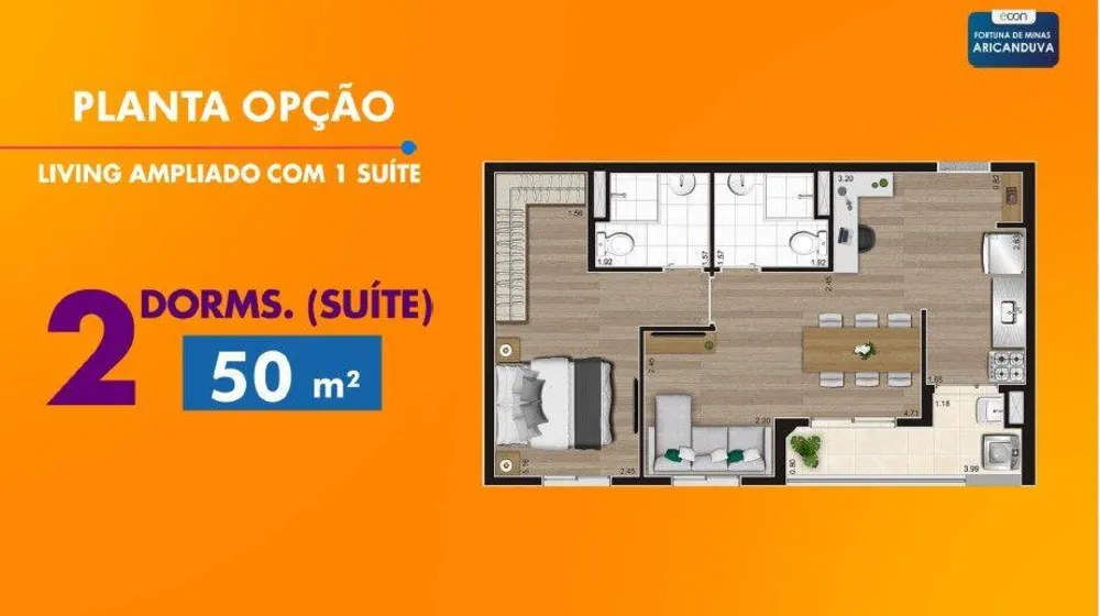 Apartamento, 2 quartos, 50 m² - Foto 6