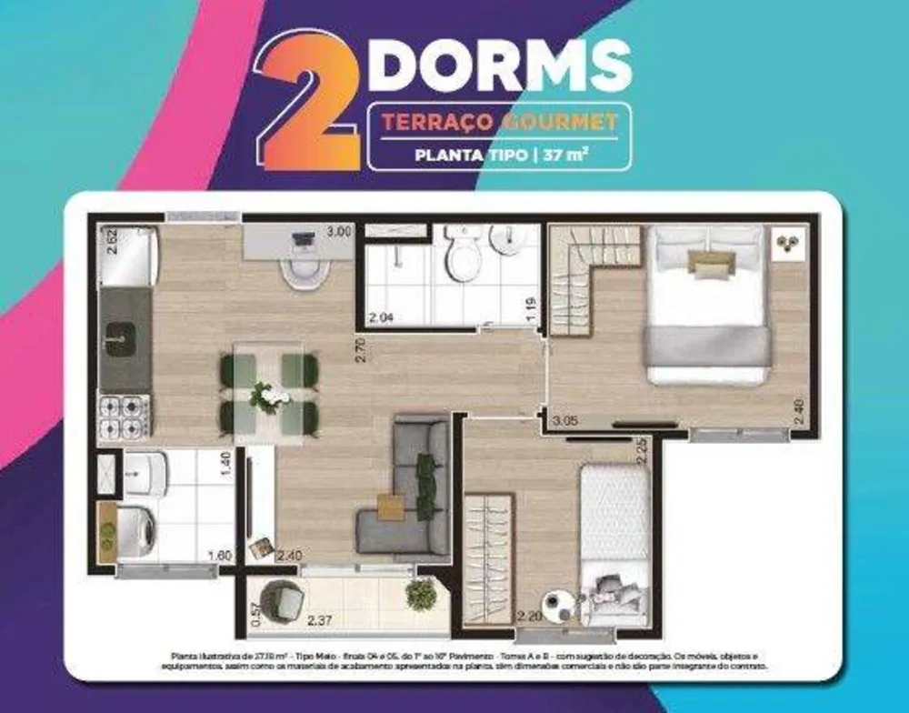 Apartamento, 2 quartos, 37 m² - Foto 15