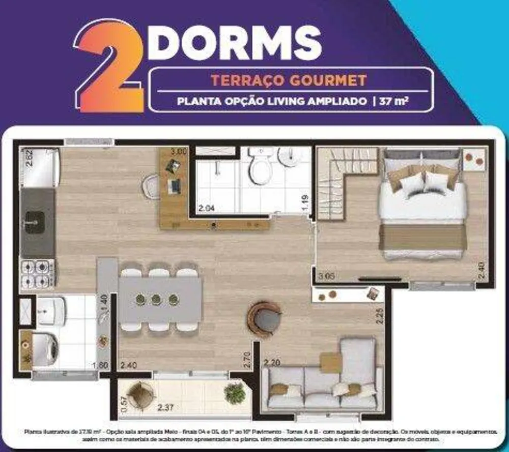 Apartamento, 2 quartos, 37 m² - Foto 16
