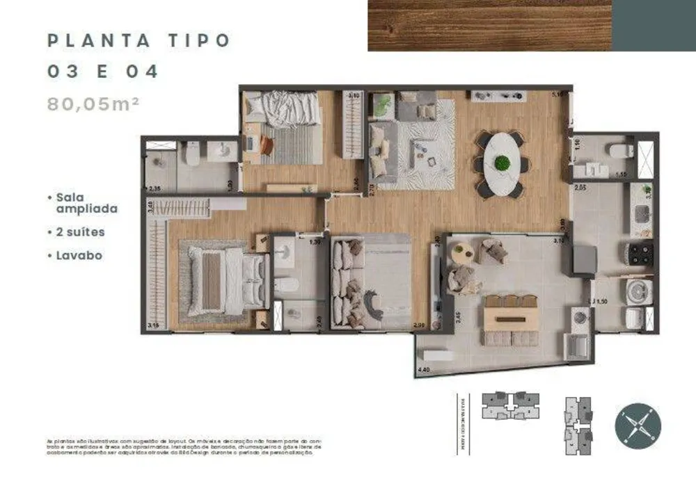 Apartamento, 2 quartos, 80 m² - Foto 8