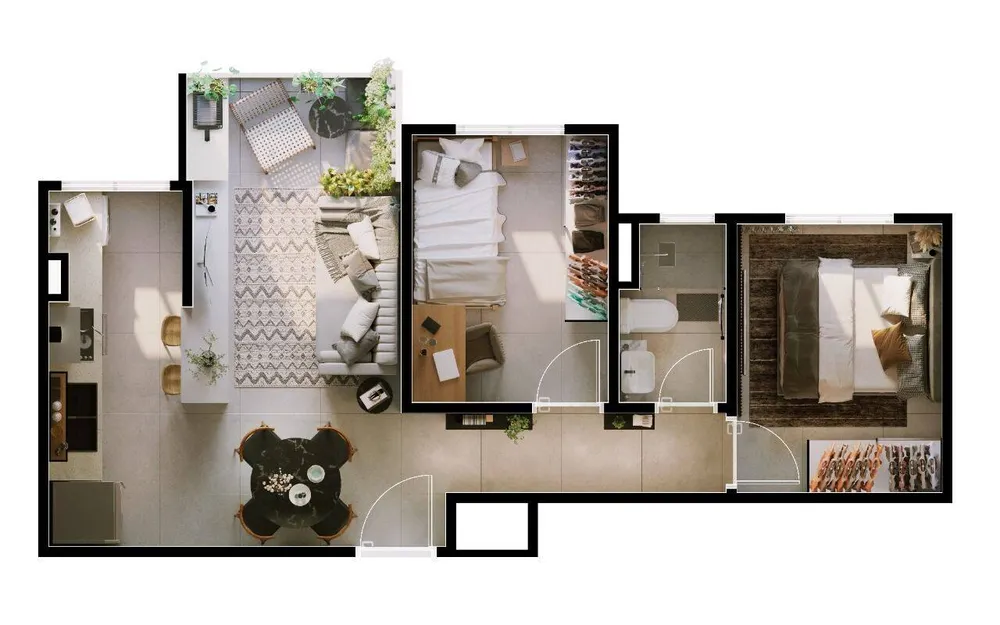 Apartamento, 2 quartos, 45 m² - Foto 3