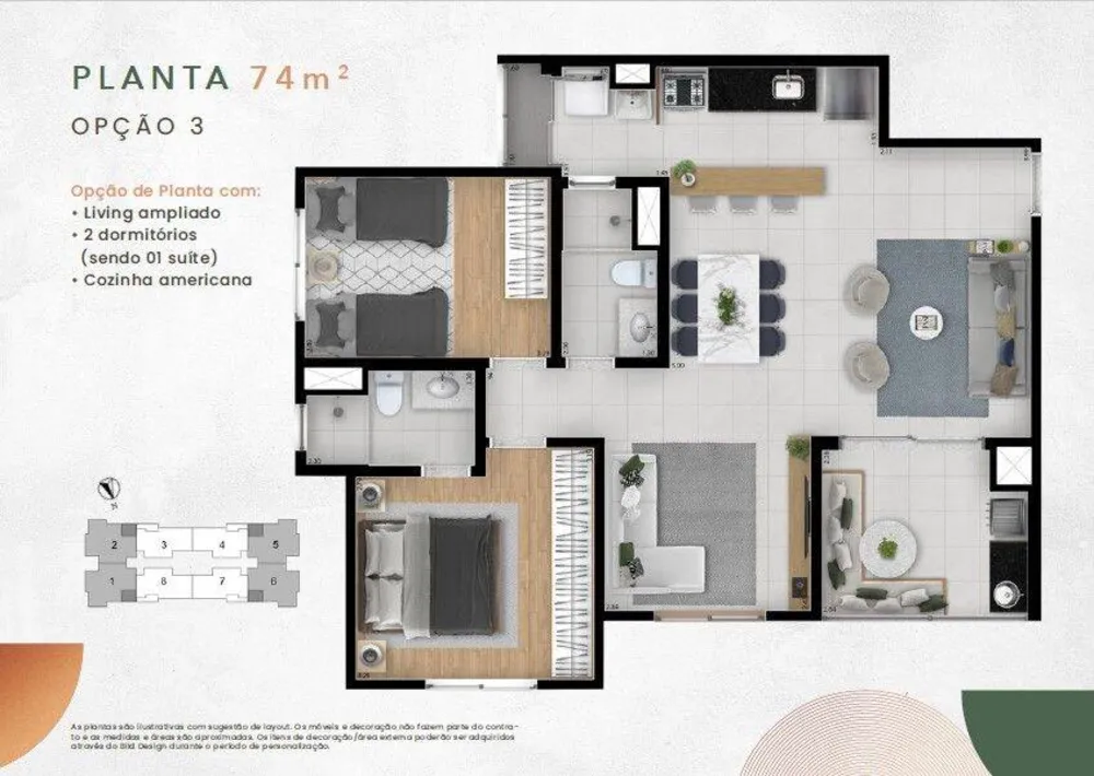 Apartamento, 2 quartos, 61 m² - Foto 4