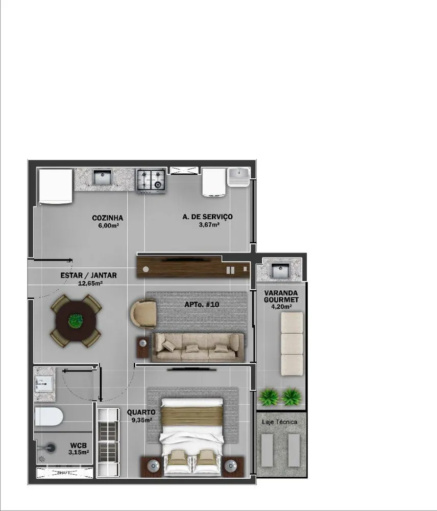 Apartamento, 1 quarto, 50 m² - Foto 4