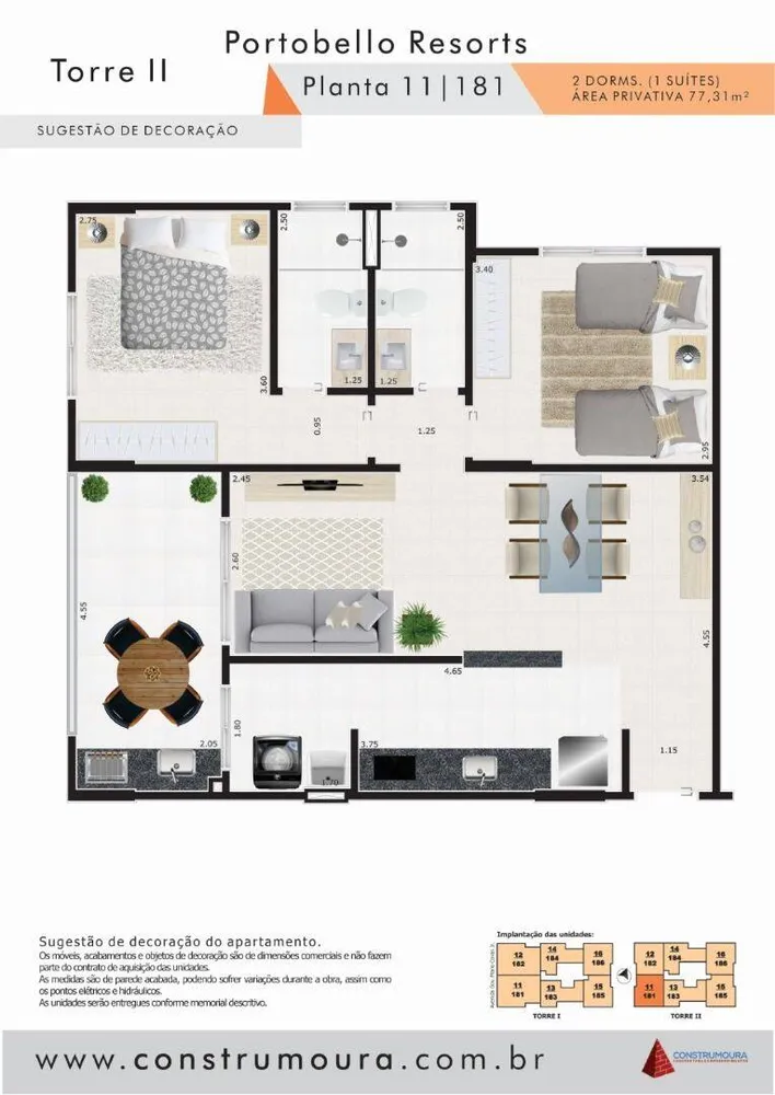 Apartamento, 2 quartos, 77 m² - Foto 2