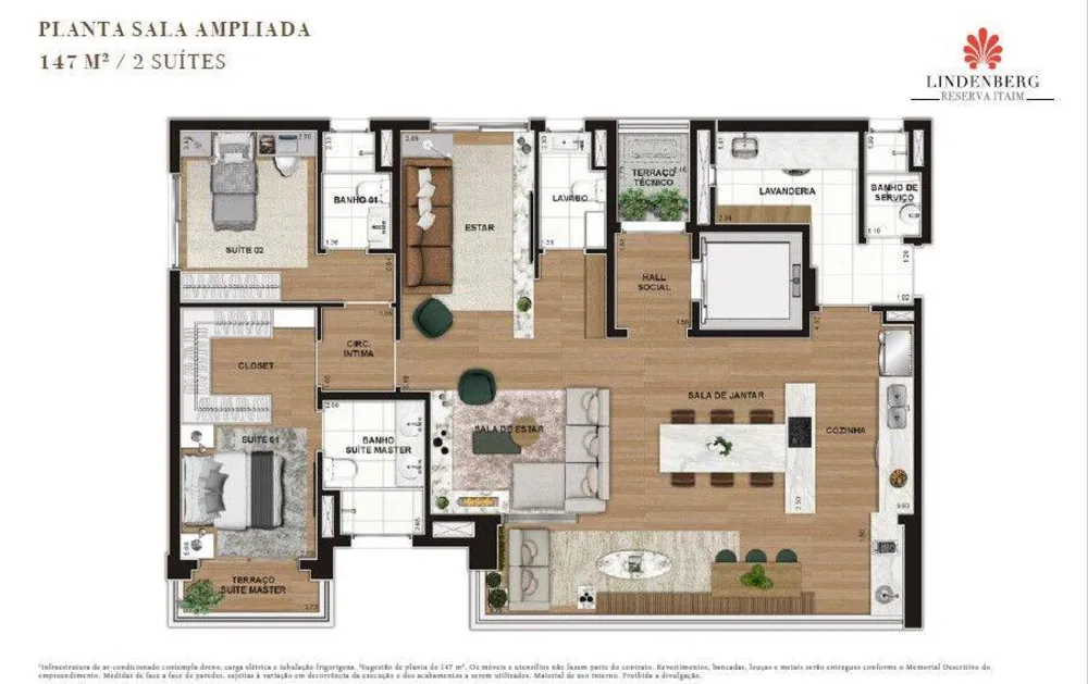 Apartamento, 3 quartos, 147 m² - Foto 1