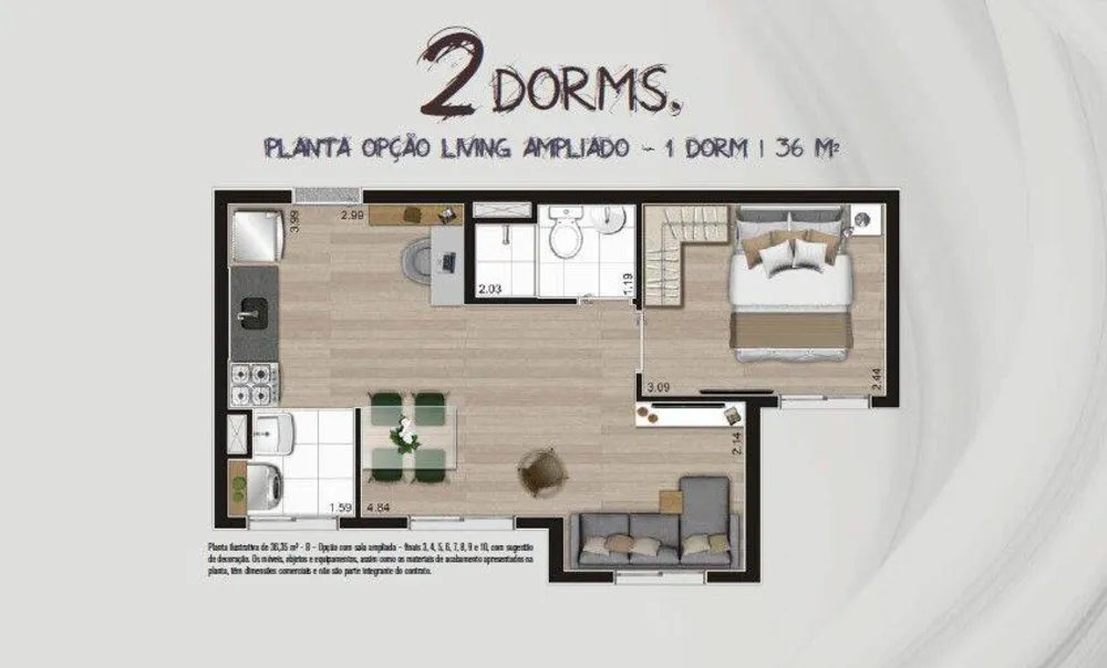 Apartamento, 2 quartos, 36 m² - Foto 13