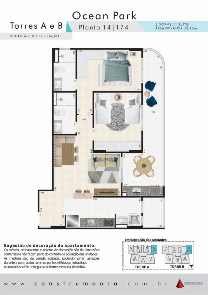 Apartamento, 2 quartos, 80 m² - Foto 2
