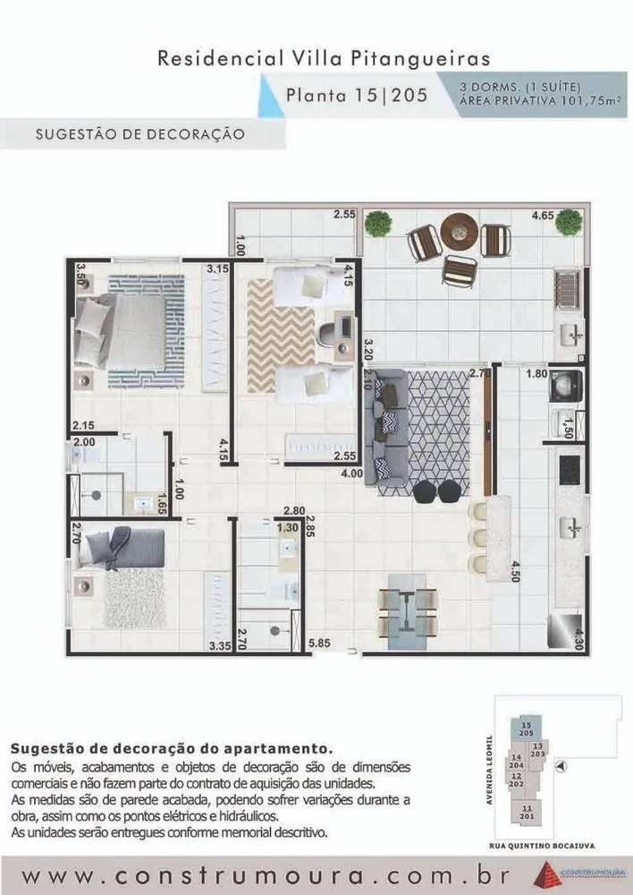 Apartamento, 3 quartos, 101 m² - Foto 1