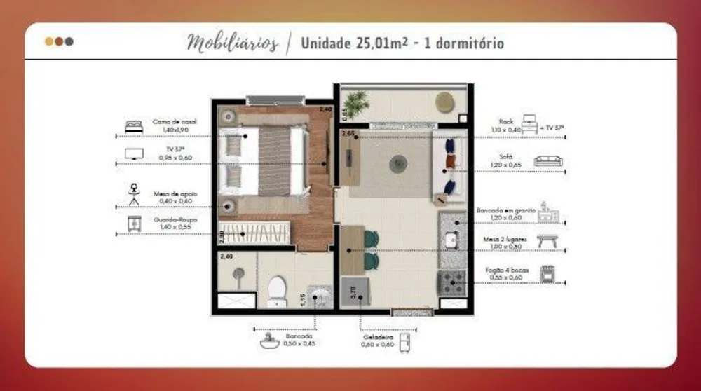 Apartamento, 1 quarto, 24 m² - Foto 4