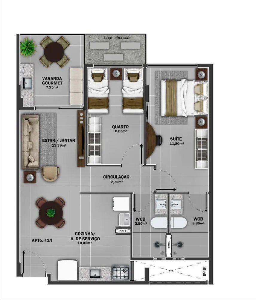 Apartamento, 2 quartos, 70 m² - Foto 12