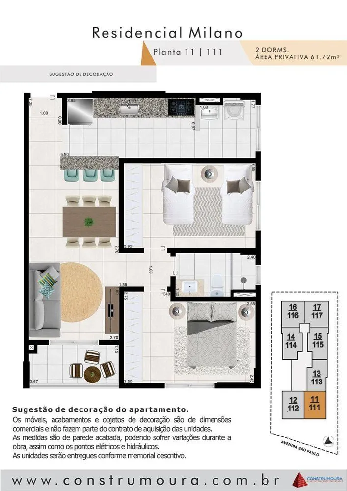 Apartamento, 2 quartos, 61 m² - Foto 5
