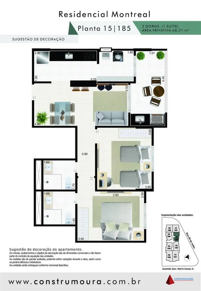 Apartamento, 2 quartos, 68 m² - Foto 1