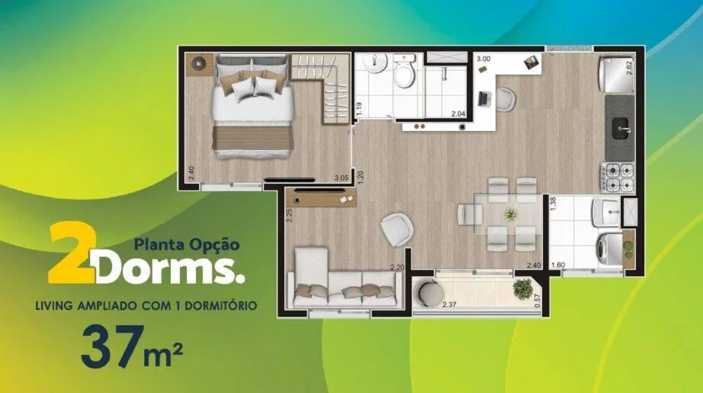 Apartamento, 2 quartos, 37 m² - Foto 17