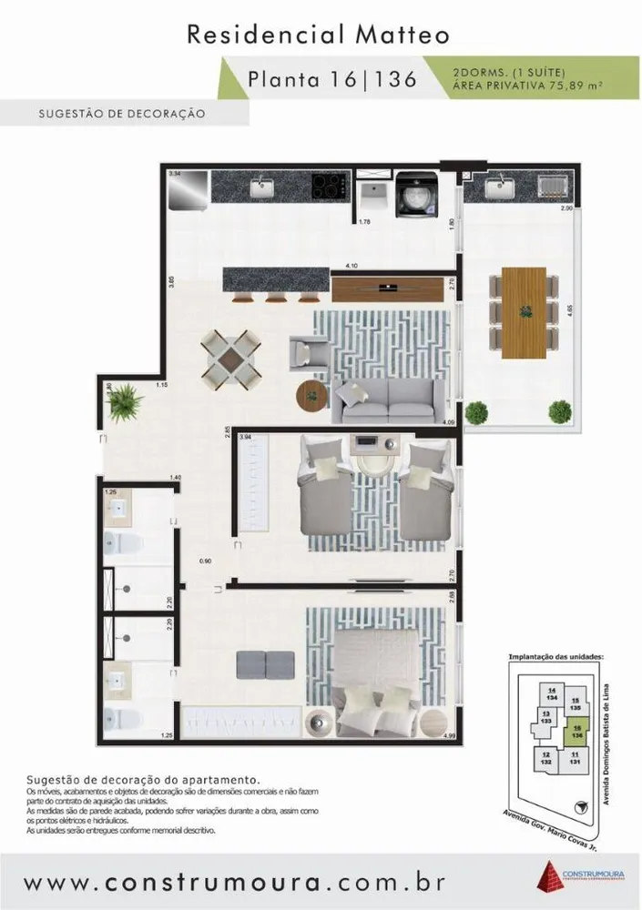 Apartamento, 2 quartos, 75 m² - Foto 4