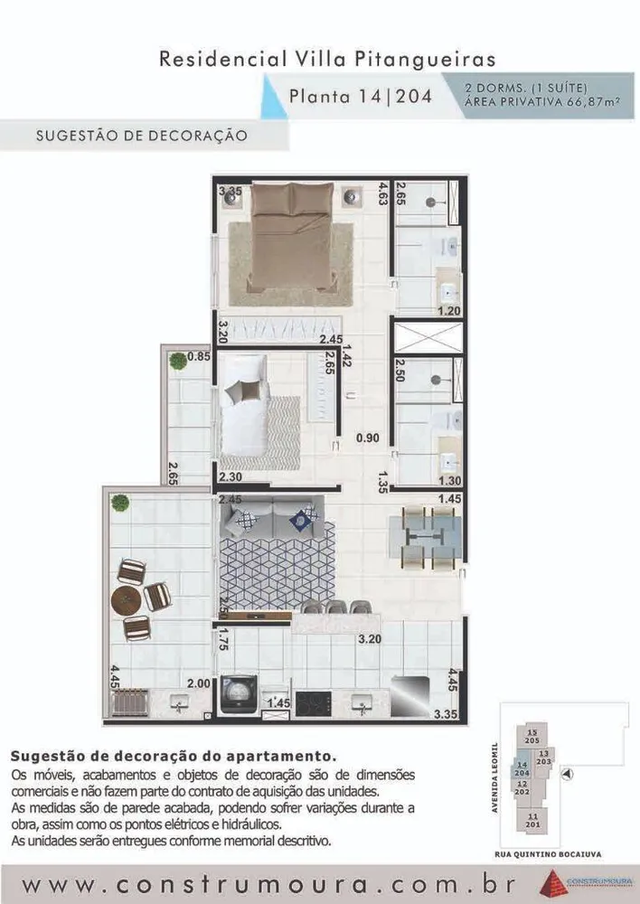 Apartamento, 2 quartos, 66 m² - Foto 2