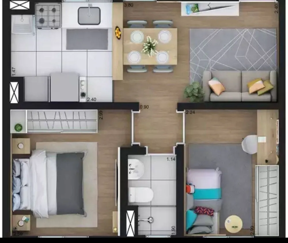 Apartamento, 2 quartos, 58 m² - Foto 10