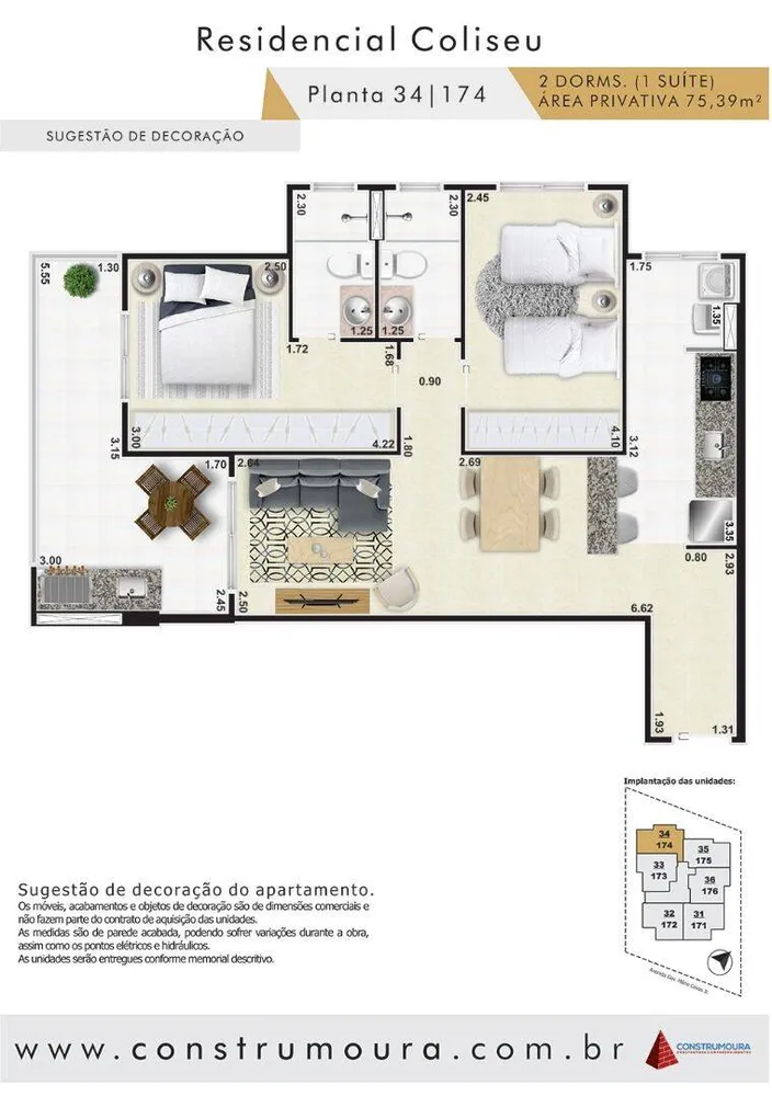 Apartamento, 2 quartos, 75 m² - Foto 3