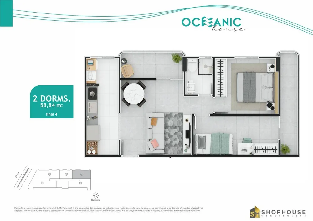 Apartamento, 2 quartos, 58 m² - Foto 13