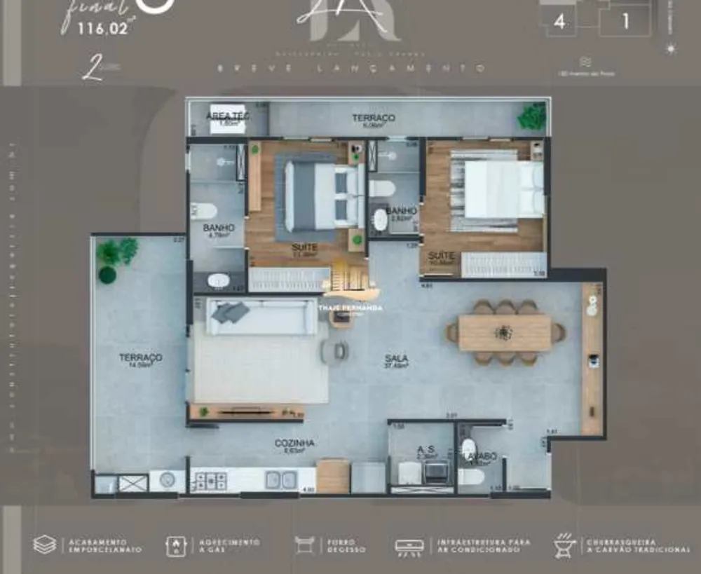 Apartamento, 2 quartos, 116 m² - Foto 6