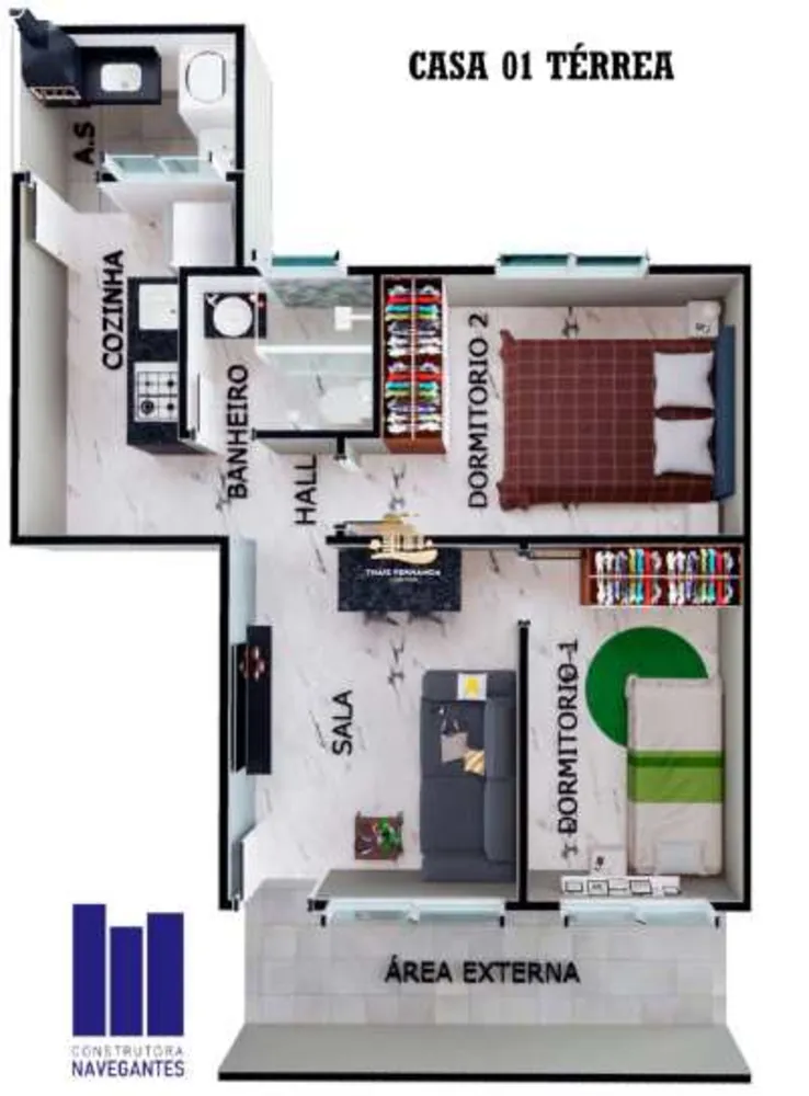 Casa de Condomínio, 2 quartos - Foto 4