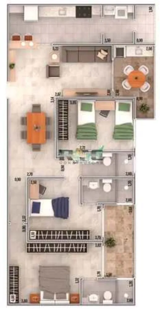 Apartamento, 3 quartos, 106 m² - Foto 2