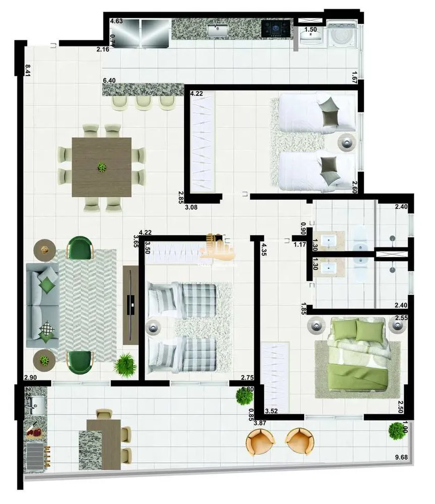 Apartamento, 3 quartos, 107 m² - Foto 12