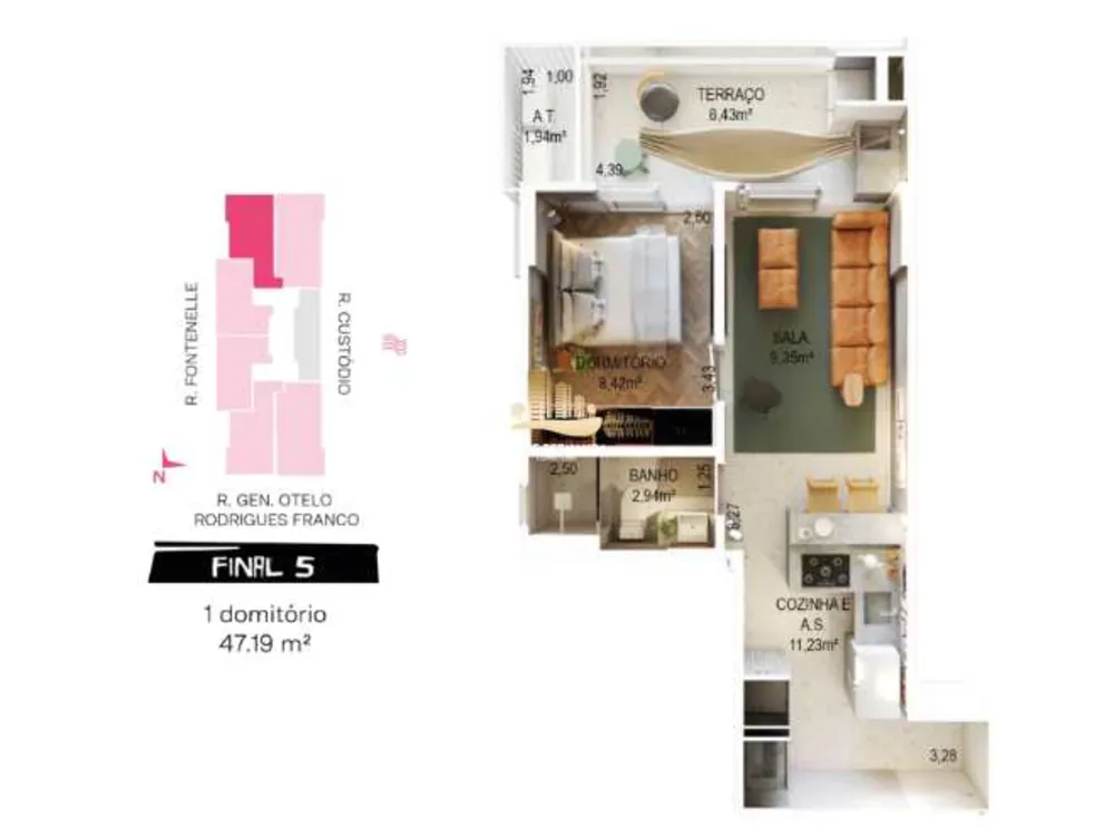 Apartamento, 1 quarto, 47 m² - Foto 10