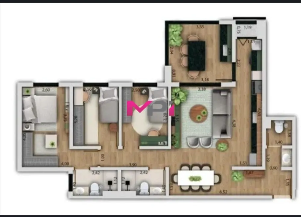 Apartamento, 3 quartos, 101 m² - Foto 2