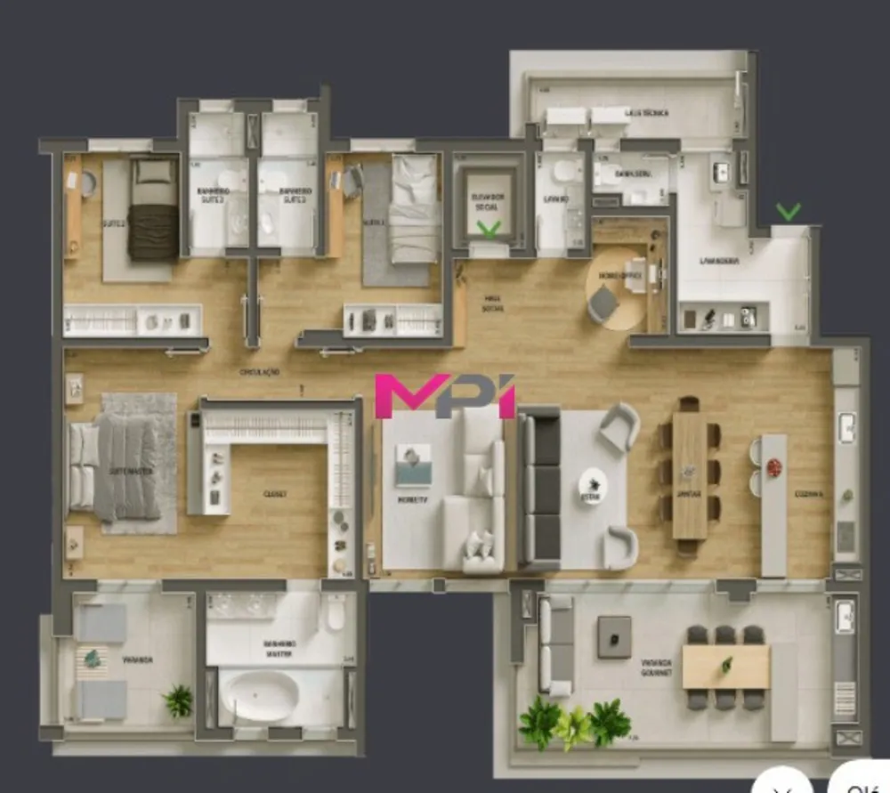 Apartamento, 3 quartos, 203 m² - Foto 2