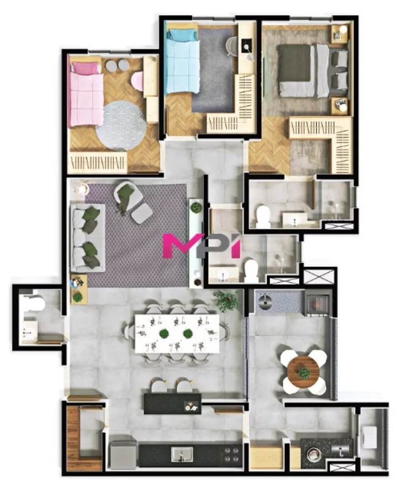 Apartamento à venda com 3 quartos, 105m² - Foto 2