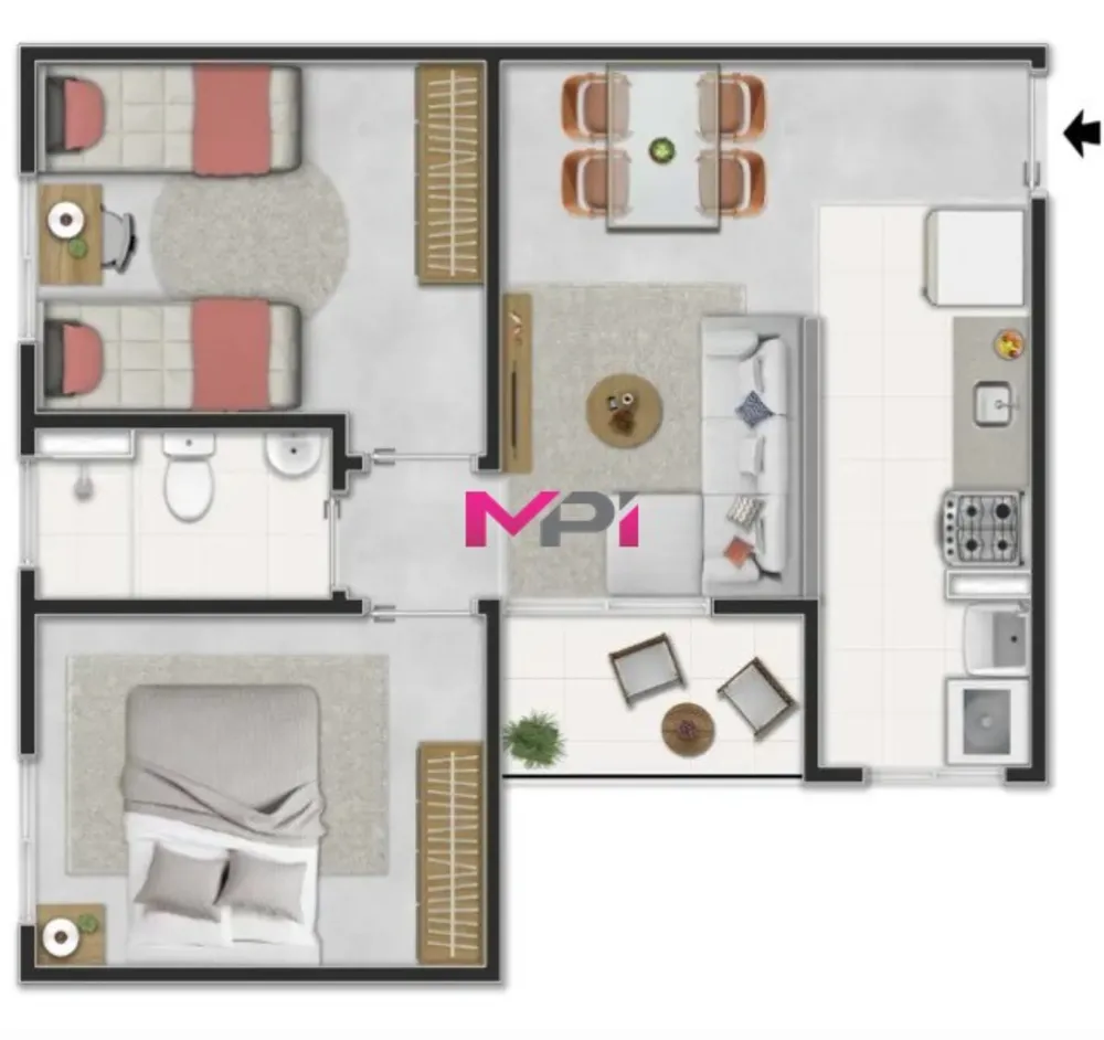 Apartamento, 2 quartos, 43 m² - Foto 4