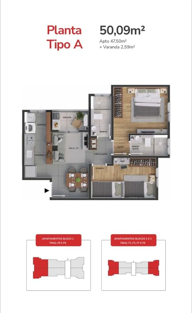 Apartamento, 2 quartos, 50 m² - Foto 20